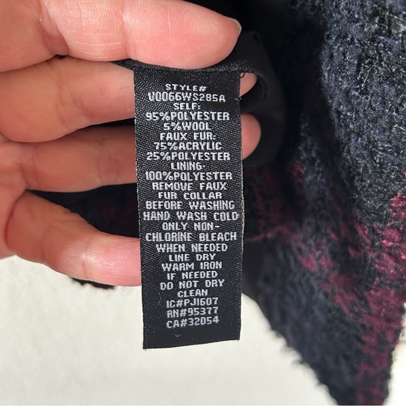 Sanctuary Tweed Faux Fur Tunic Vest XSmall Preppy Chic Layer Cozy - Picture 7 of 12